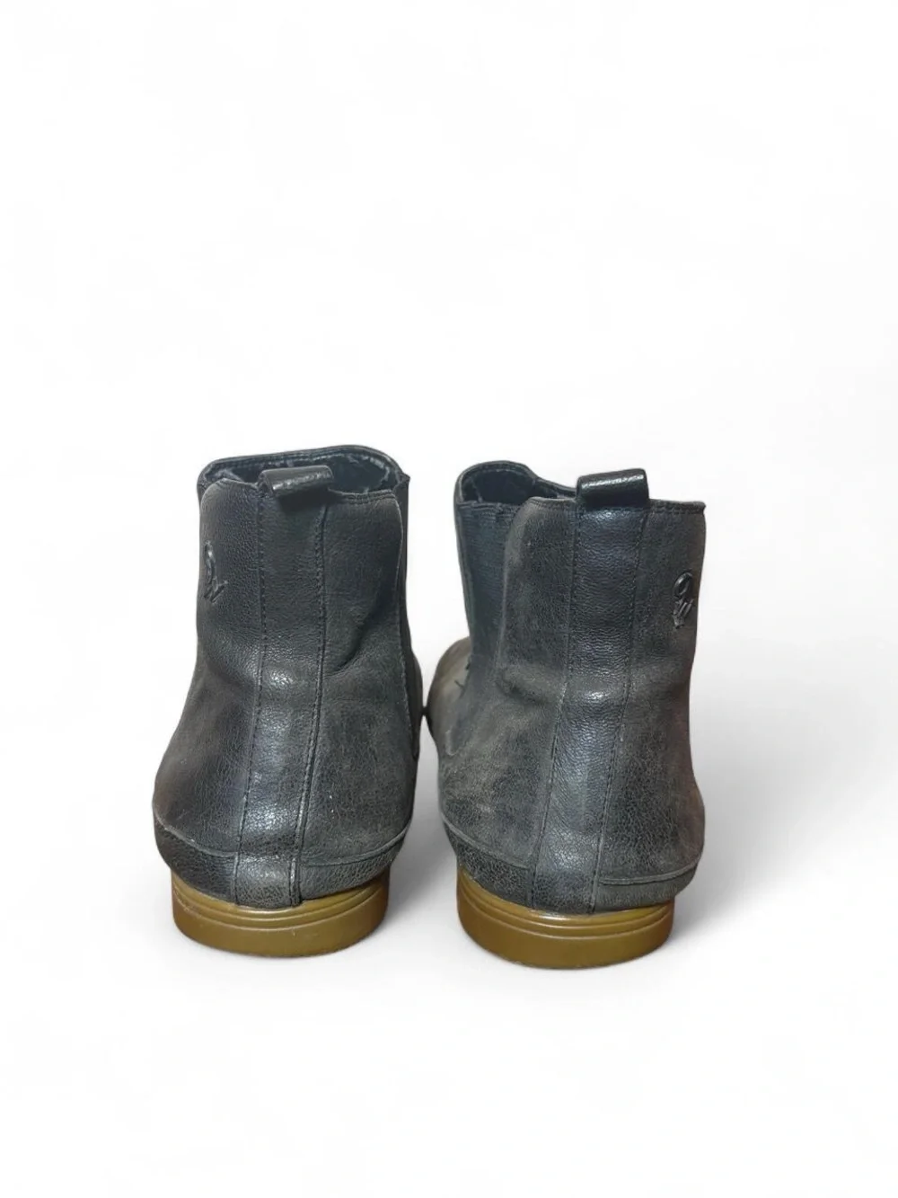 Nine West Vintage Black Leather Pull-On Ankle Boots